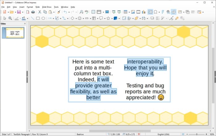 O Impress (slides) do LibreOffice 7.2 (imagem: divulgação/The Document Foundation)