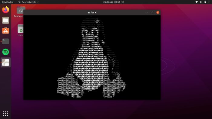Tux no Ubuntu Linux (imagem: Emerson Alecrim/Tecnoblog)