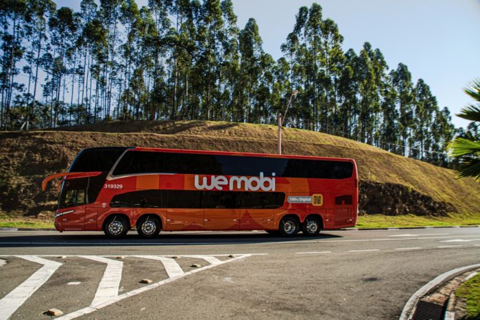 Ônibus da Wemobi (imagem: divulgação/Grupo JCA)