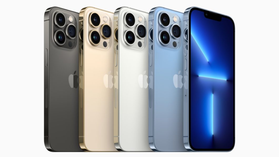iPhone 13 Pro em cinco cores (Imagem: Divulgação / Apple)