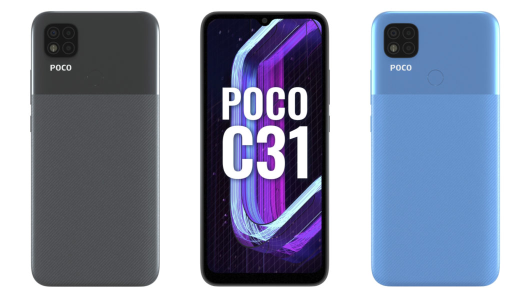 Poco C31 (Imagem: Divulgação/Xiaomi)