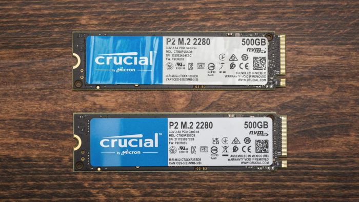 SSDs Crucial P2: duas versões do mesmo produto (imagem: Tom's Hardware)