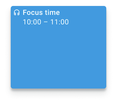 Visualização de um evento com o Tempo de Foco habilitado (Imagem: Reprodução/Google)