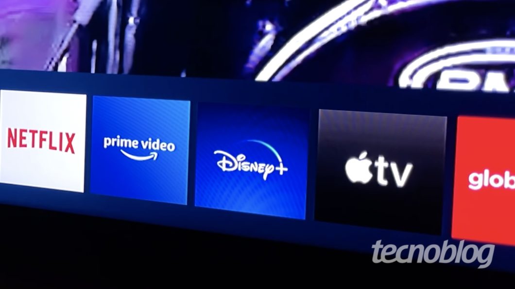 Netflix, Amazon Prime Video, Disney+, Apple TV+ and Globoplay on Samsung TV (Image: Paulo Higa/Tecnoblog)
