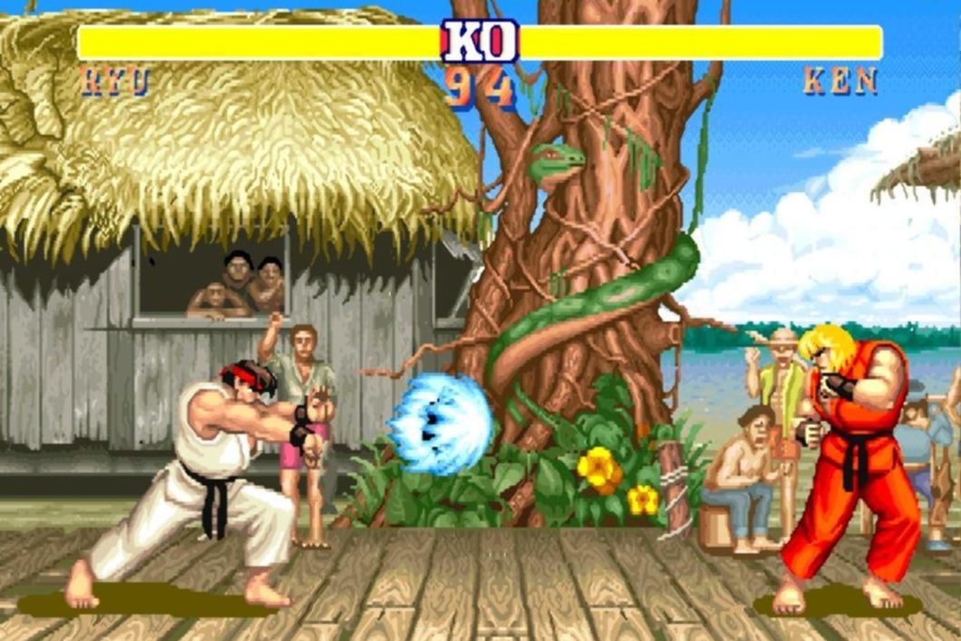Ryu vs Ken in Street Fighter II