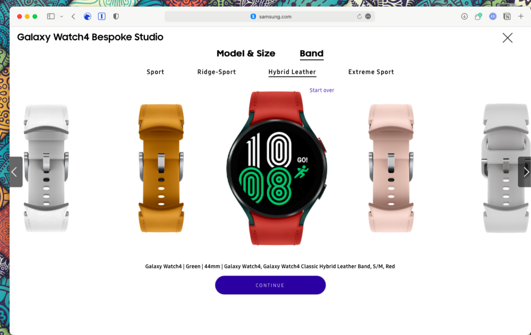 Beskope Studio allows you to customize the Galaxy Watch 4 at the time of purchase (Image: Playback/Technoblog)